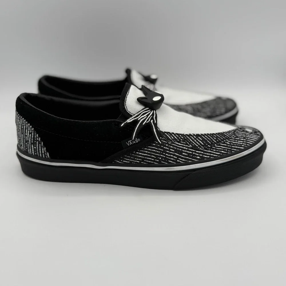 Vans Classic Slip-On () Jack/Nightmare Black White Men's‎ Shoes 9.5 Women